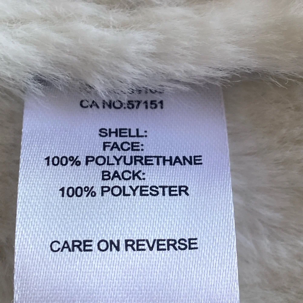Marc New York Cream Shearling Vest‎ women size medium